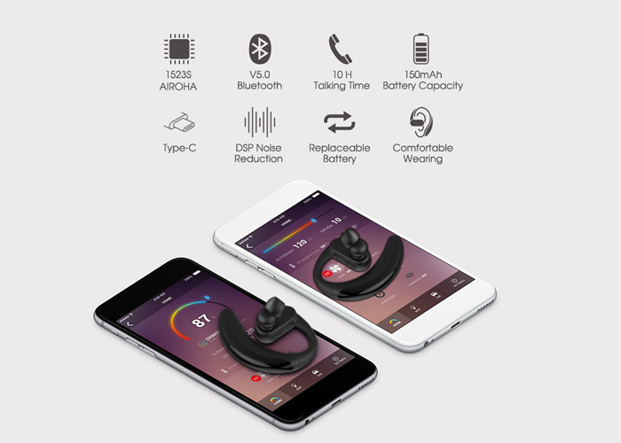 Lightweight In Ear Running Wireless Bluetooth Sport Earbuds , Bluetooth 5.0 Earphones