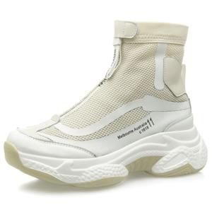 China Janbal Plus Size 42 Chunky Flat Ankle Boots Women'S Flat Sneakers Casual wholesale