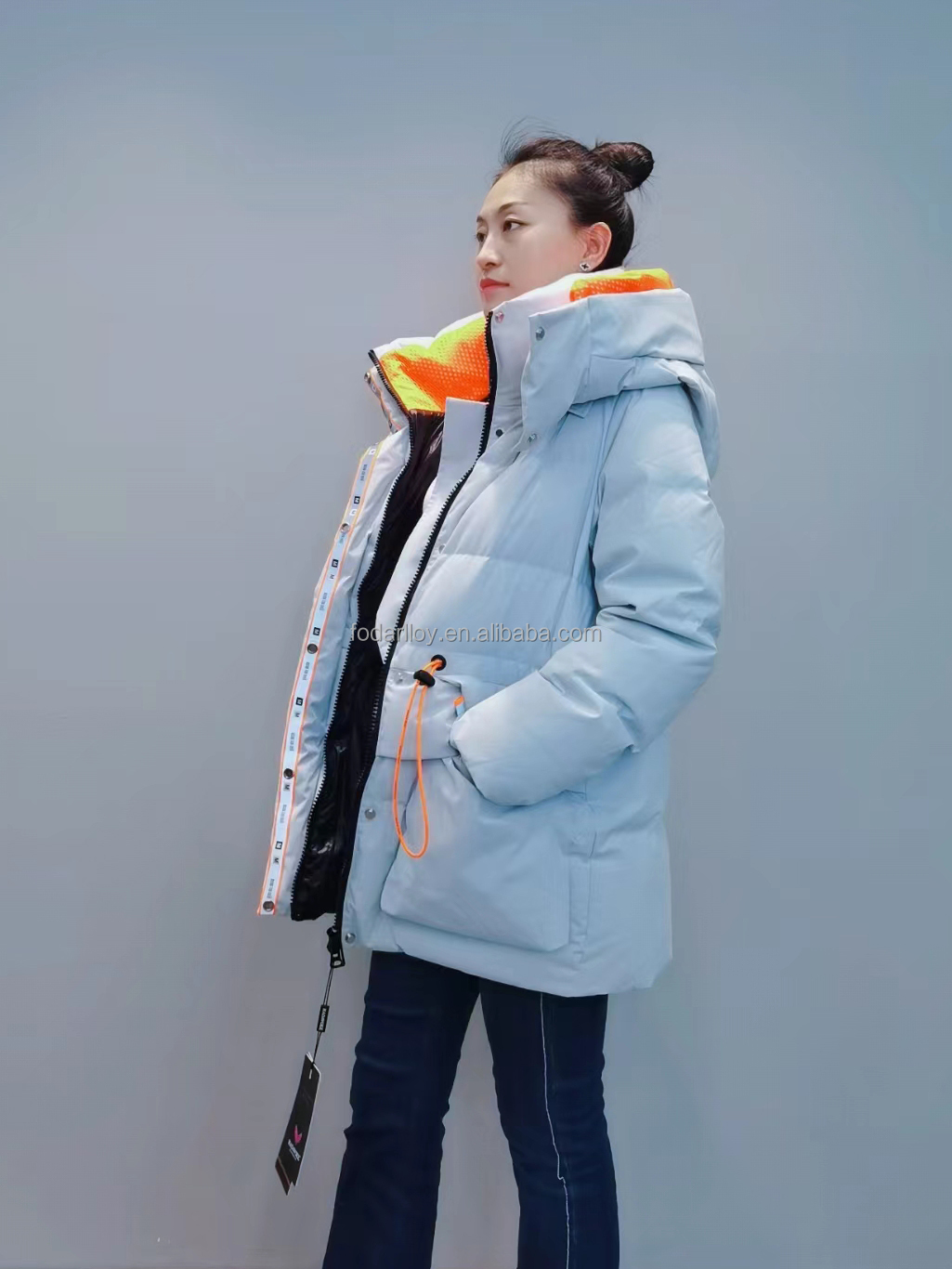 FODARLLO YF22531 Ladies Warm Hooded Cotton-padded Clothes Women Slim Long Winter Jackets Women Coats