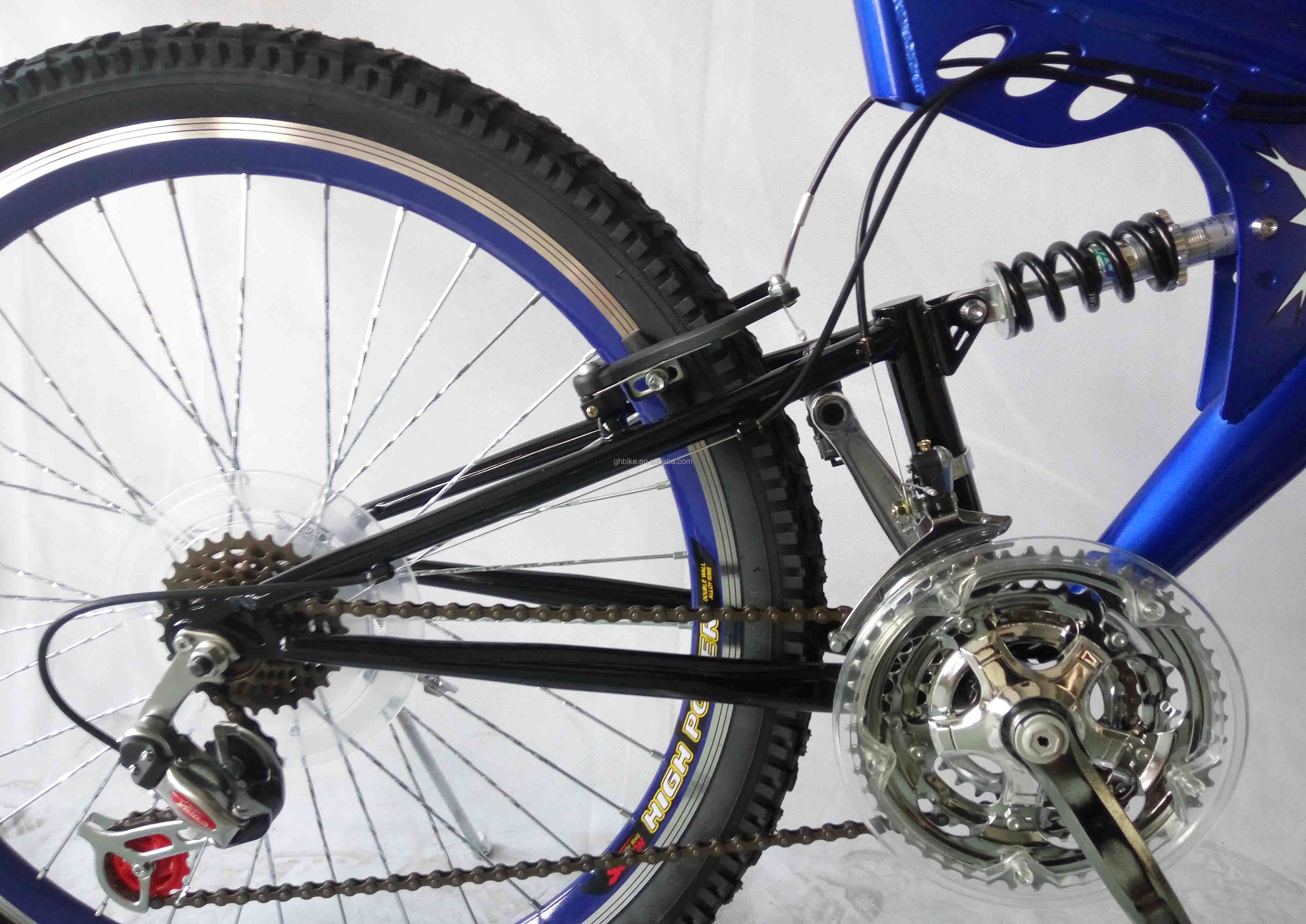 Chinese OEM 26-Inch Mountain Bike with 18 Speeds and Full Suspension Fork Gross Weight 17K
