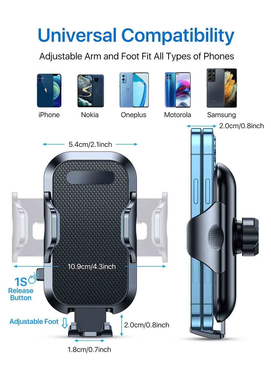 360 Degree Rotation Air Vent Phone Mount Stable Clip for 4inch 7inch phone