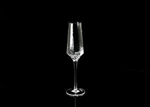 China Hexagon 210ml Tulip Lead Free Crystal Champagne Glasses Slim Stem wholesale