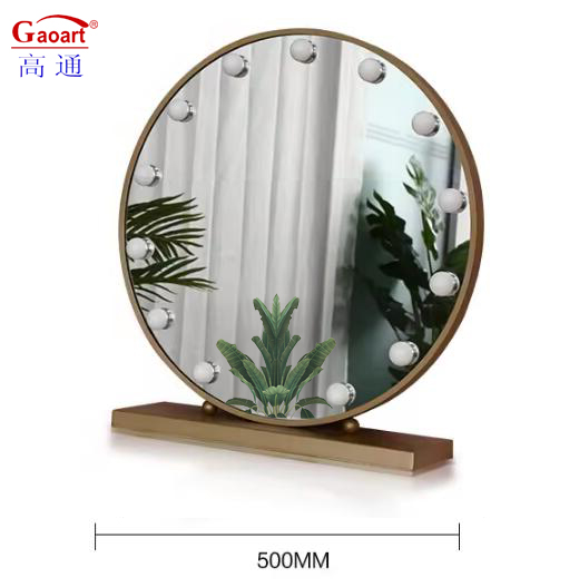 Home Decor Vanity Hollywood Mirror with LED Lights Custom Round Oval Design in Chrome