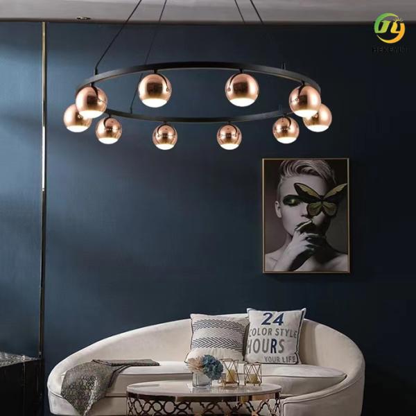 Postmodern Minimalist Italian Living Room Ring Dining Room Chandelier
