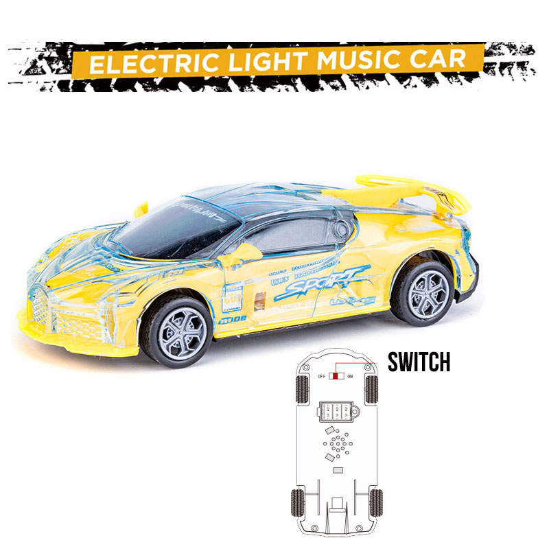 Friction Toy Car with Inertial Rebound Electric Function and Luminous Alloy Material