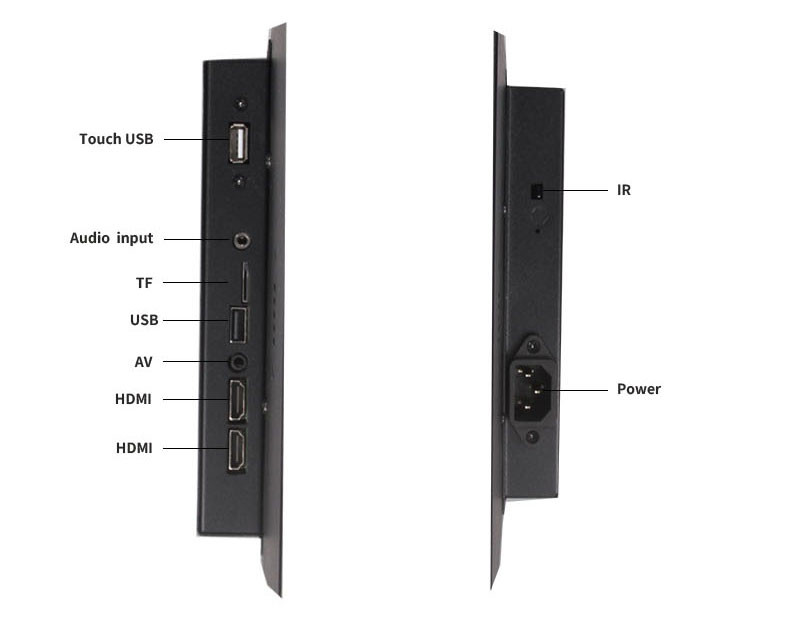 29 Inch Ultra Wide Monitor Stretched Bar LCD 1920x540 500nits With Touch For Bus Airport Display