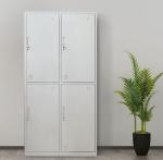 Modern 4 Door Double Tiers Staff Room Lockers Fully Assembled