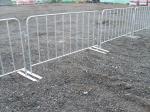 Electric Galvanized Temporary Fencing Crowd Control Barriers Metal Pedestrian