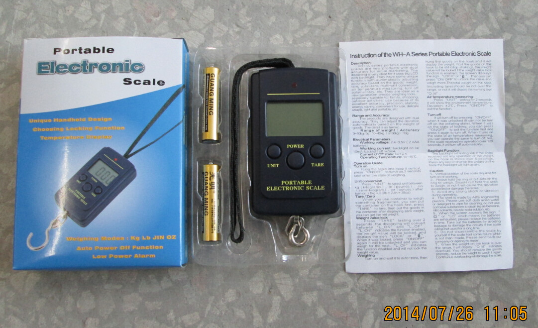 Dark Blue Portable Electronic Luggage Scale With Low Battery Indication