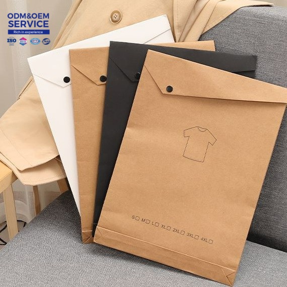 Premium Vintage Envelope Storage Bags Thickened Kraft Paper for Clothing Packaging-Underwear Clothing Packaging Paper Bags Paper