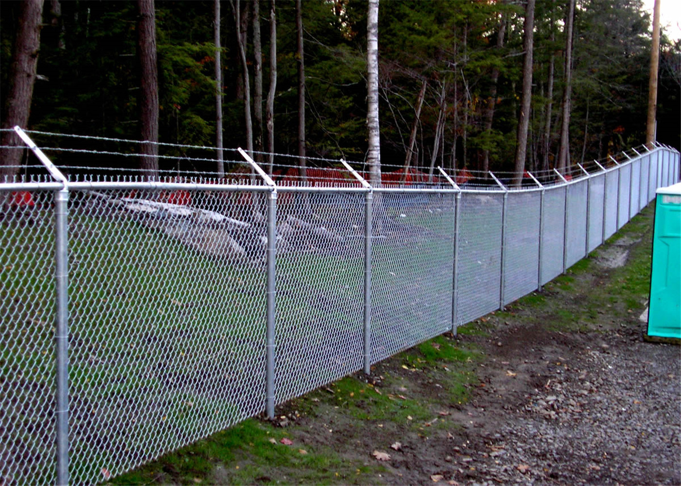 8 foot galvanised residential chain link fence