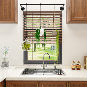 Sturdy Wall Mounted Hanging Plant Stand with 38.2 inches long and 7.9 inches deep Rod