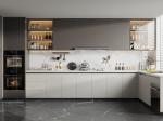 Particleboard MDF Plywood PVC PET Melamine Finished Kitchen Cabinet
