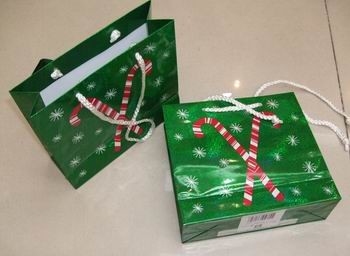 Customized Christmas gift bags paper bags general square bottom portable