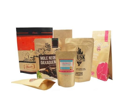 Moisture-Proof Food Grade Custom Design Kraft Paper Bags For Flour Packaging 1 Kg