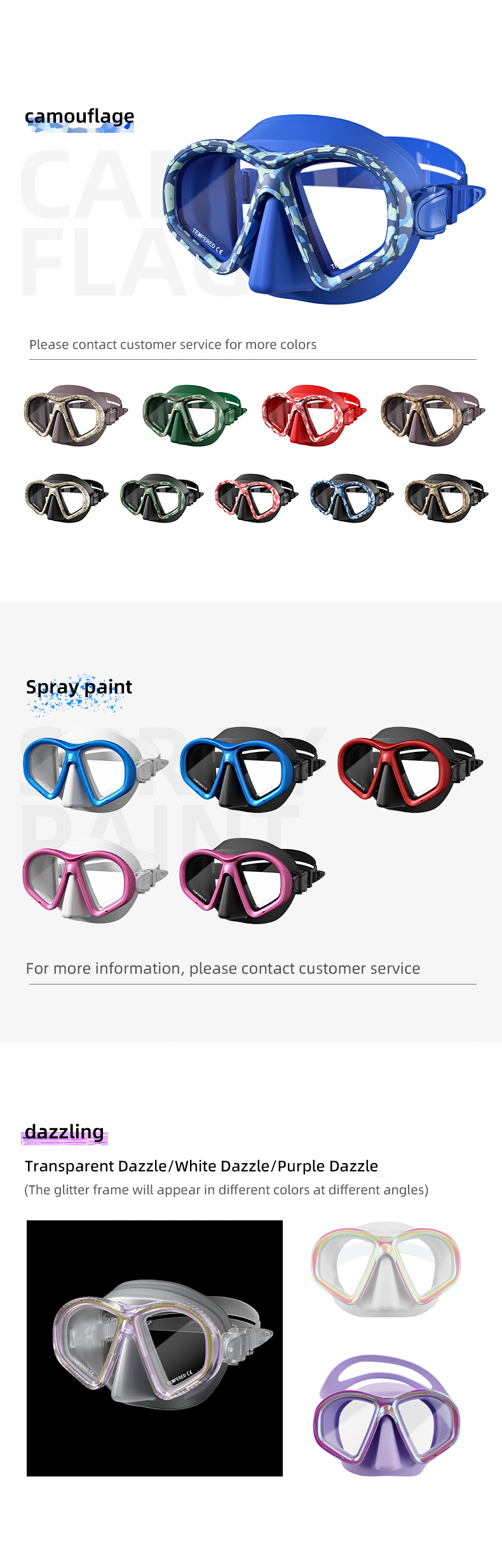 OEM Freediving Easy Breathe Snorkel Mask Scuba 100cc