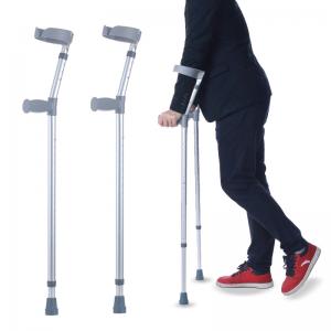 China Adjustable Height Aluminum Adjustable Crutches For Disabled People Walking wholesale