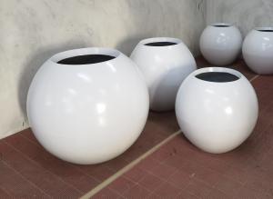 China Strong Fiberglass Flower Pots Light Weight GRP Planter Box For Outdoor Indoor Decor wholesale