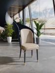 Luxury Restaurant Booth Seating Combination Leather Metal Marble Table
