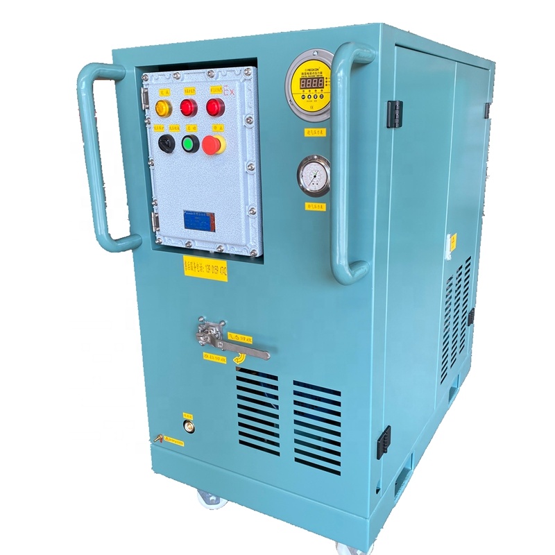 R22 R134a refrigerant residual gas recovery unit ac gas charging recharge 25HP ISO tank recovery machine