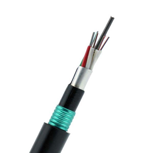 Underground 4 Core Armored Outdoor Fiber Optic Cable GYTA53 Stranded Loose Tube