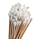 Long Stem Wood Stick Cotton Swabs OEM ODM Service Biodegradable