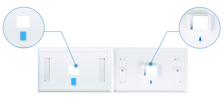 F041 Cable Internet Wall Socket , Flush - Mount Network Cable Faceplate