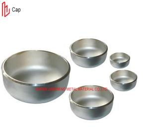 China Industrial Seamless Pipe Fittings Cap Sand Blasting / Black Painting wholesale