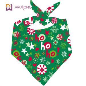 China Premium Durable Fabric Dog Christmas Bandana Unique Shape Adjustable Fit wholesale