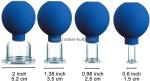 4 Pieces Glass Facial Cupping Set-Silicone Vacuum Suction Massage Cups Anti