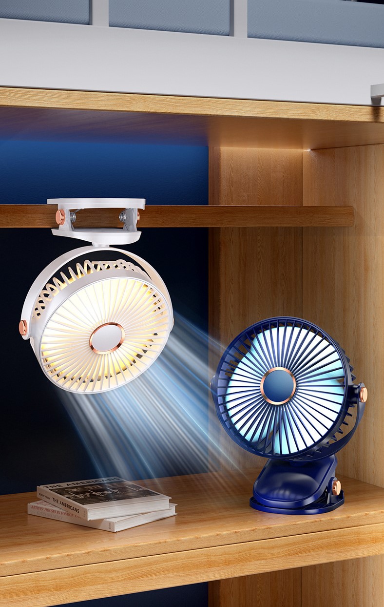 Portable USB Rechargeable Personal Clip Fan Electric Power Source NO Remote Control