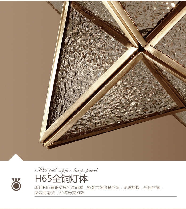 Nordic Led Pendant Lights Art Glass Start Geometric Pendant Lamp(WH-GP-170)
