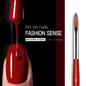 China Kolinsky Acrylic Nail Brush Art Hidi Red Wood Handle With Different Sizes wholesale