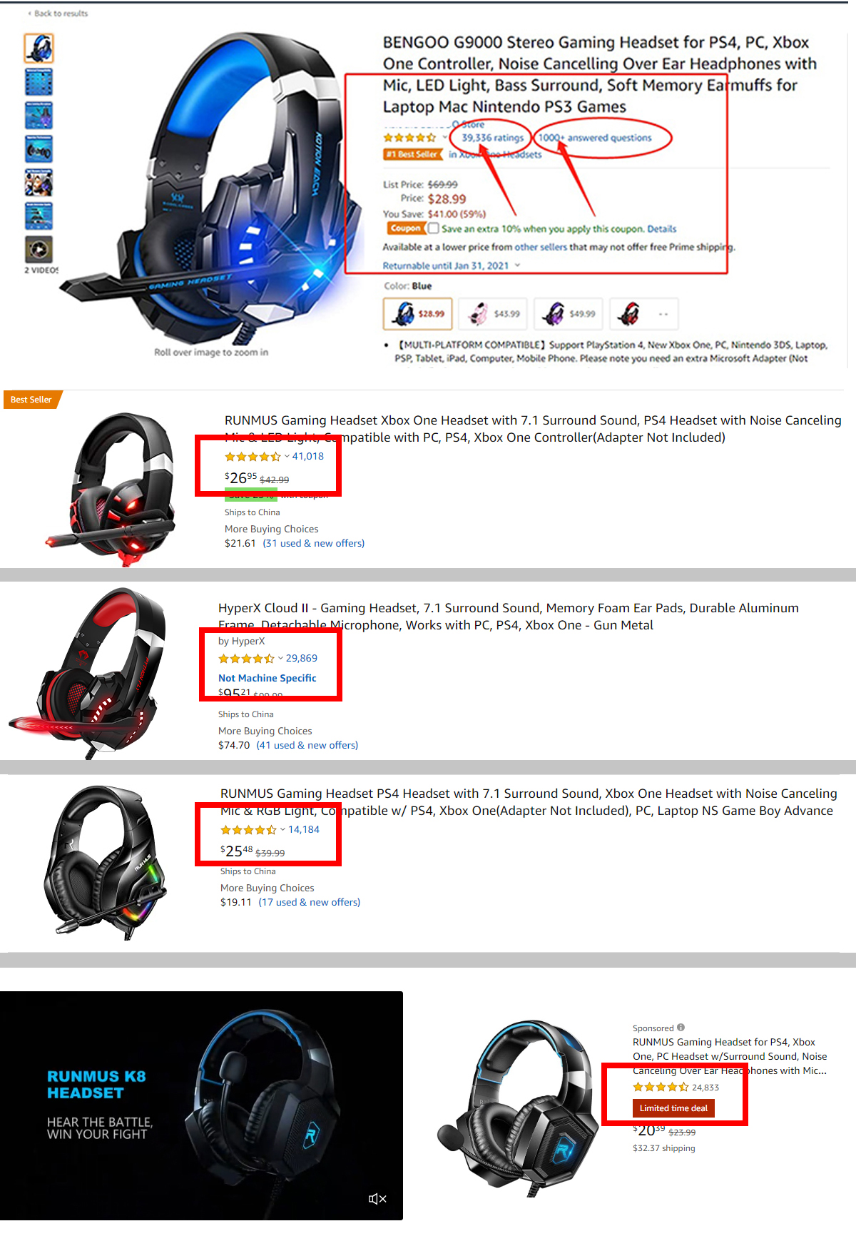 Computer Gaming Headphones Dropshipping 7.1 Kulaklik VR Gaming Headset For PS5 Xbox