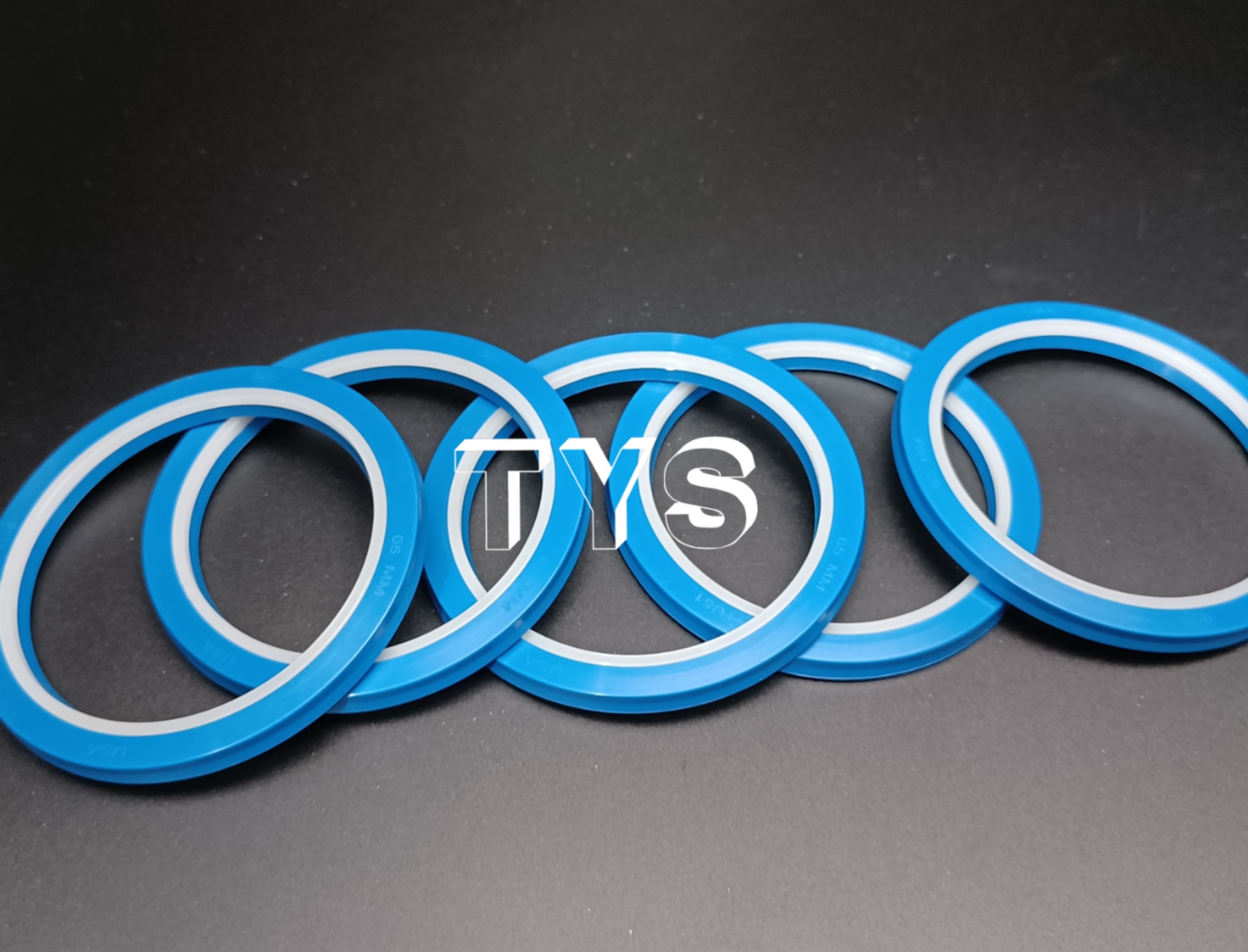 HBY-65 65x80.5x6.3 size blue&white Color Type HBY Hydraulic Cylinder Seal Kit Buffer Ring for Excavator Repair Seal Kit