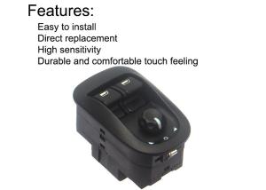 China 24 Pin Electric Switch Button Illuminated By Orangeled Peugeot 206 207 C2 Fiat wholesale