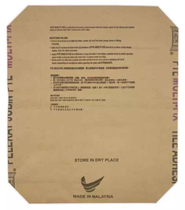 Industrial Usage Pasted Valve Bags Flat Bottom Anti Slip Or Plain Surface Treatment