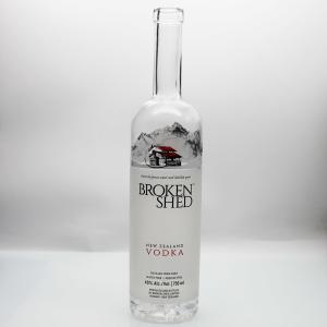 China 1000ml Luxury Spirits Bottle Decal Frosted Decorative Glass Bottles wholesale