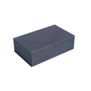 China Magnetic Phone Packaging Box Black UV Coated Matte Laminated Folding wholesale