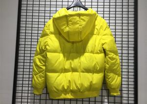 China 100% Polyester Yellow Young Hooded Bomber Jacket Warm Coats For Winter wholesale