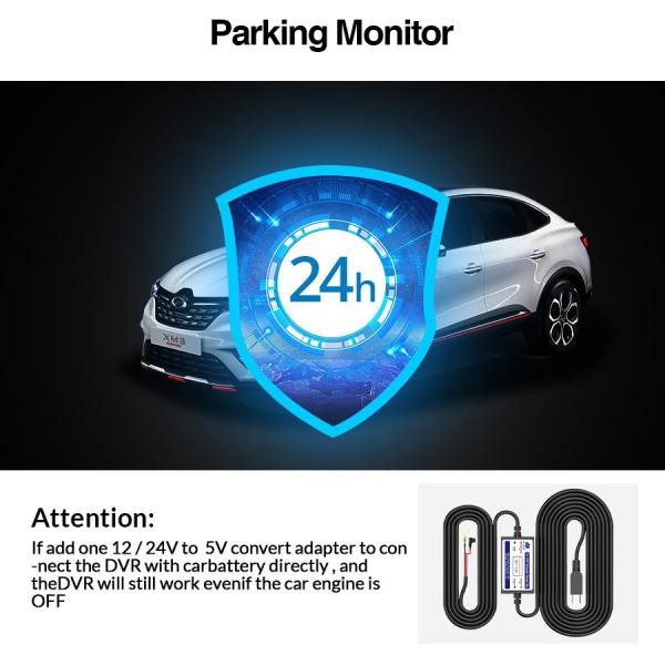 24h ADAS 4g Smart Rearview Mirror Car Recorder Dual Dash Cam GPS DVR Loop Recording