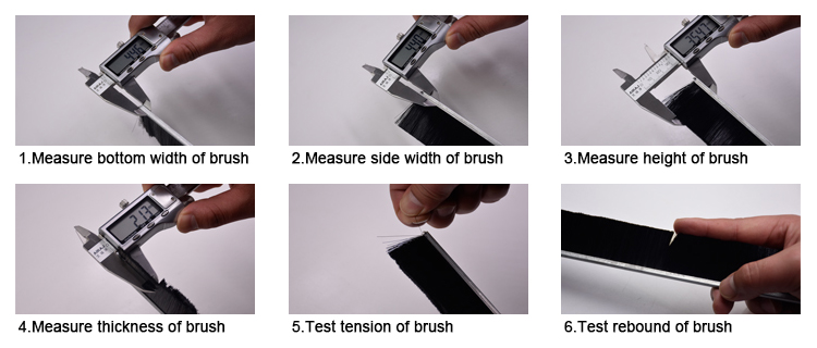 PP Bristle Commercial Door Weatherstripping Brush Sealing Strip Brush