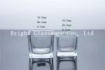 best sale clear square glass candle holder, candle jar cheap