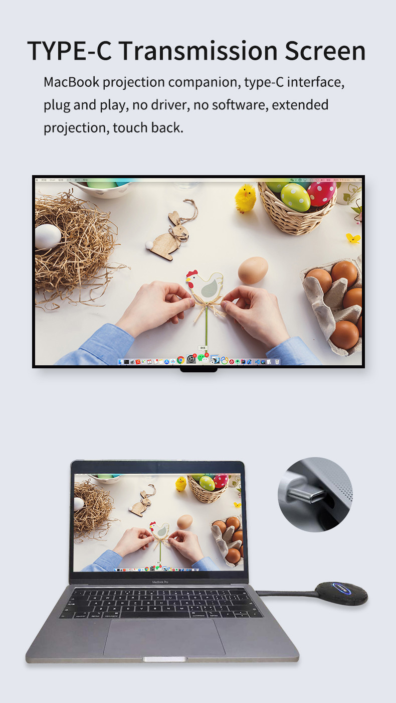 720P 4K Wireless Presentation System IWB , ClickShare Video Sender Hdmi