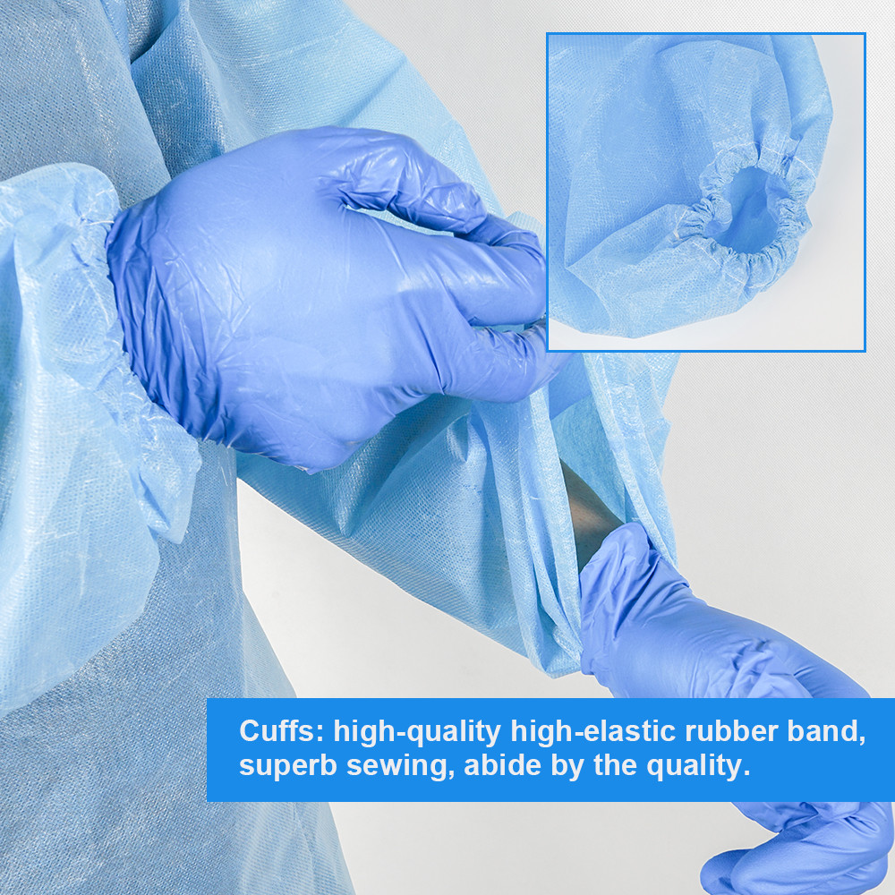 Artibetter Disposable Isolation Gown , Protective Coverall Waterproof Non Woven