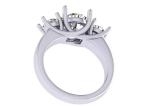 Round Cut 14k Solid Gold Jewellery White Gold Color Plated 2.21g Weight 8.4×5