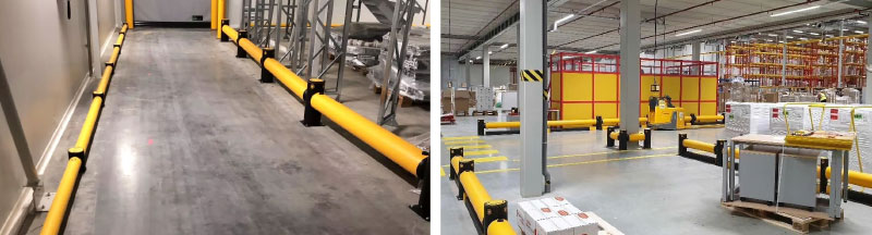 Flexible Pedestrian Barrier  Anti-Collision Guardrails Warehouse Safety Barrier Traffic Guardrails
