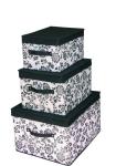 Household Clothing Non Woven Storage Boxes with Lid Large Pink Essential