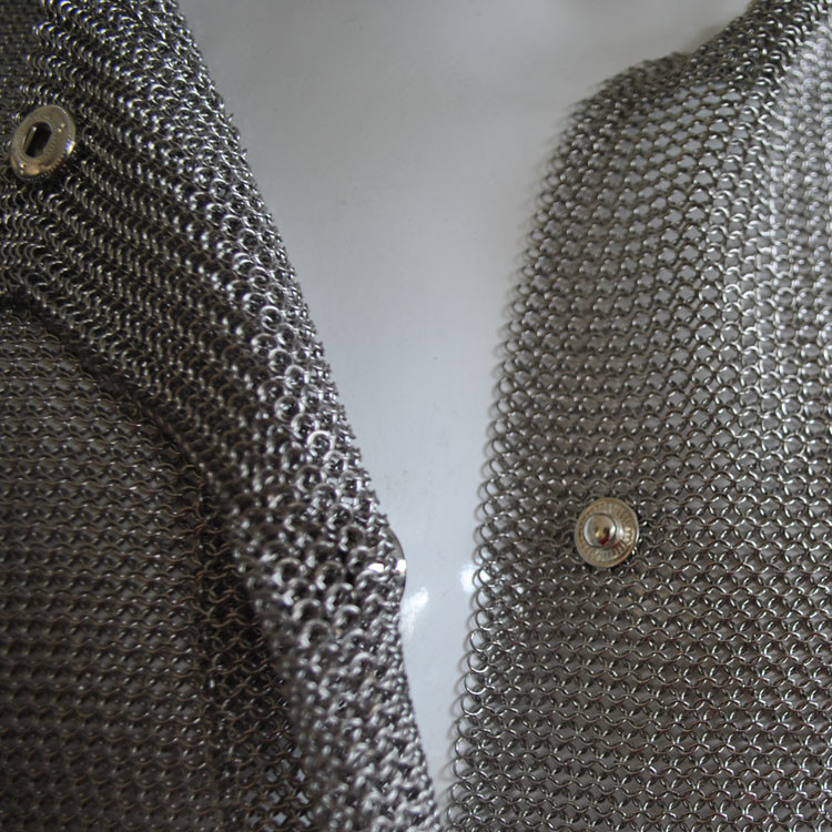 Stainless Steel Chainmail Shirt Anti Cutting For Defend Against Shark , 500N Strength