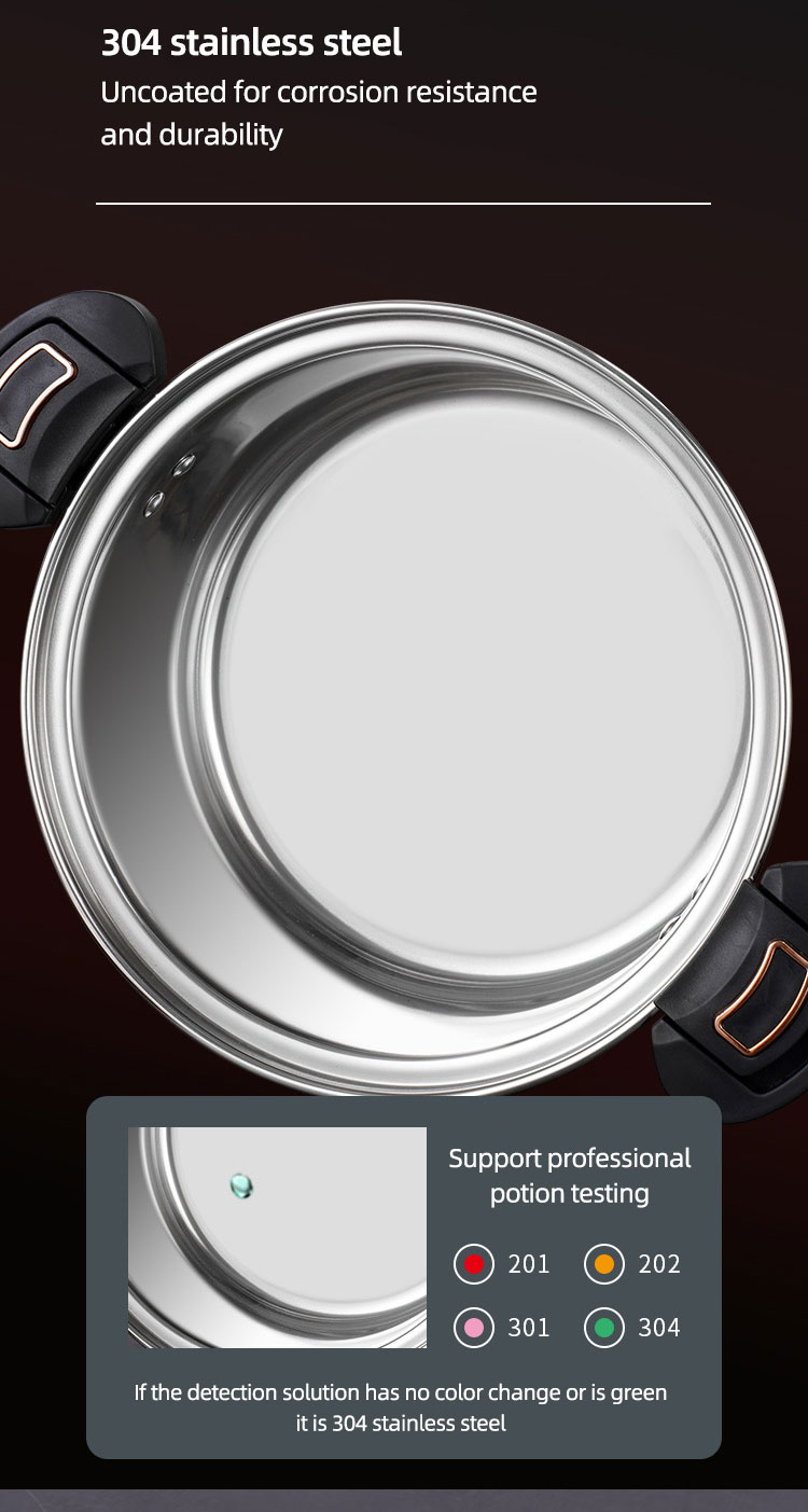 Custom Logo 5L Double Layer Pressure Cooker Stainless Steel With Handle
